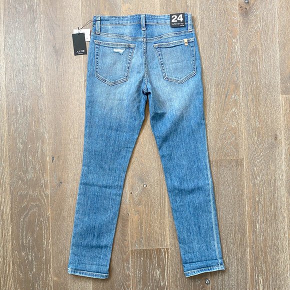 Joe's Jeans Distressed Slim Boyfriend Crop Jean 24 - Picture 6 of 11